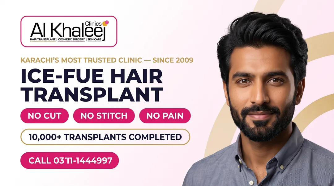 Best Hair Transplant in Karachi - ICE-FUE Procedure at AlKhaleej Clinics
