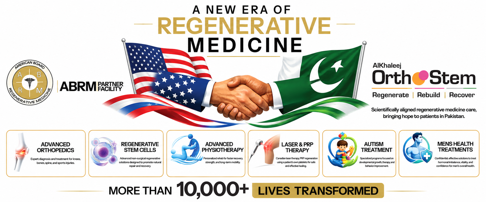 Best Regenerative Medicine in Karachi – AlKhaleej OrthoStem ABRM Partner Facility